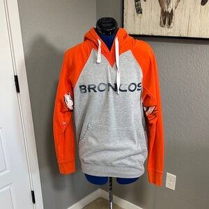 Men's Gray and Orange Broncos Hoodie